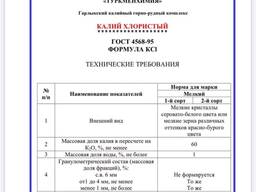 Калия хлорид 60%. Туркменистан