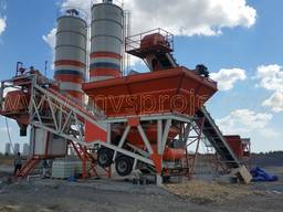 MVS 60M 60m3/hour Mobile Concrete Batching Plant