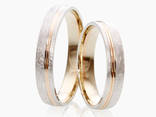 Обручальные кольца с комбинированными цветами золота. - фото 1