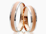 Обручальные кольца с комбинированными цветами золота. - фото 5